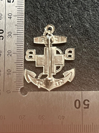 VINTAGE BOYS BRIGADE PRESSED ANCHOR ‘SURE & STEDFAST’ PIN BADGE